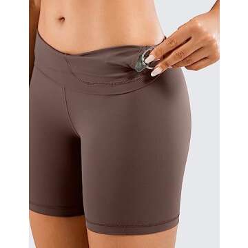 CRZ YOGA Women's 6" Biker Shorts for Active Comfort