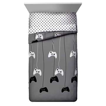 Jay Franco Game On 4 Piece Twin Bed Set - Includes Reversible Comforter & Sheet Set - Bedding Featur...