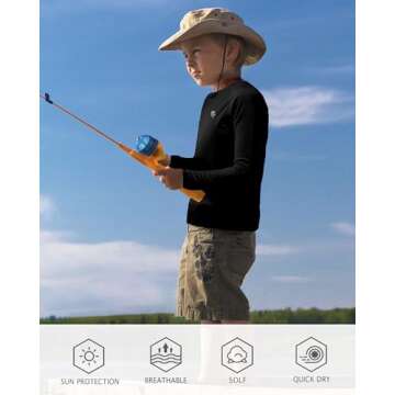 Boys UPF 50+ Swim Shirt for Beach Surf Sun Protection