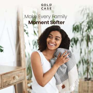 Gold CASE Turkish Hand Towels Set – 100% Cotton Luxury