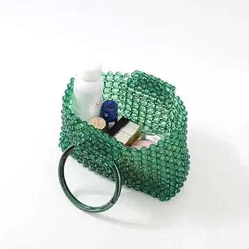 Abvokury YUSHINY Beaded Handbag for Weddings Parties