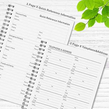 Daily Planner Undated, Asten To Do List Notebook Hourly Schedules Spiral Appointment Planner for Men and Women,PVC Hardcover,Elastic Closure, Inner Pocket 8.3" x 5.8" (Gray)