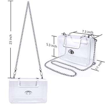 MOETYANG Clear Purse - Small Crossbody Stadium Approved Handbag