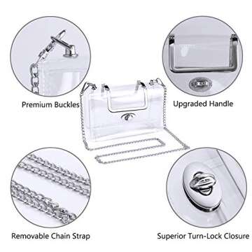MOETYANG Clear Purse for Women - Stadium Approved Bag