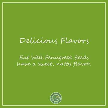 Eat Well Premium Foods Whole Fenugreek Seeds 32 oz, Bulk Fenugreek Methi Seed in Reseable Bag, Fenogreco en Semillas, Can be Ground to Powder or Used as Tea, 100% Natural Fresh Gourmet Spice Ingredients for Cooking