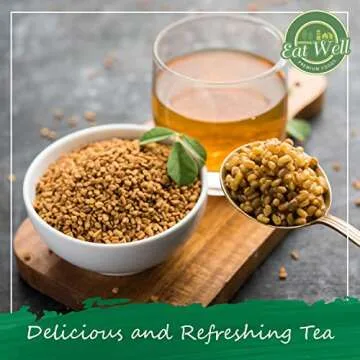 Eat Well Premium Foods Whole Fenugreek Seeds 32 oz, Bulk Fenugreek Methi Seed in Reseable Bag, Fenogreco en Semillas, Can be Ground to Powder or Used as Tea, 100% Natural Fresh Gourmet Spice Ingredients for Cooking