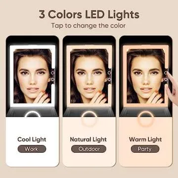 GURUN Adjustable Portable Travel Makeup Mirror with Light