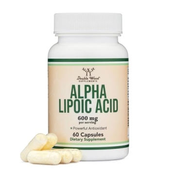 Alpha Lipoic Acid 600mg per Serving, 60 Capsules (Third Party Tested, Non-GMO, Gluten Free, Vegan Sa...
