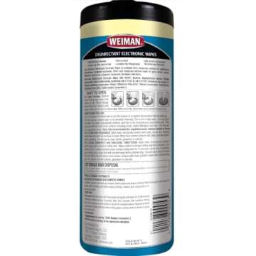 Weiman Disinfecting Electronic Cleaning Wipes - 30 Pack for Screens & Devices