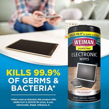 Weiman Electronic Cleaning Wipes - Anti-Static & Safe for All Devices