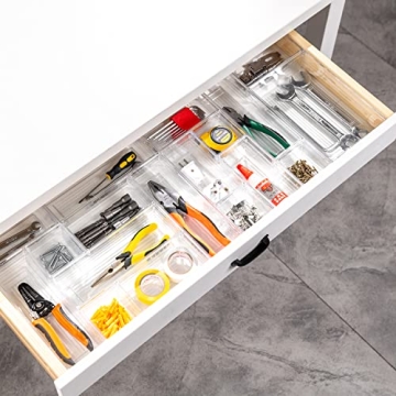 DCA 28 PCS Versatile Plastic Drawer Organizers for Home