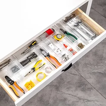 DCA 28 PCS Versatile Plastic Drawer Organizers for Home