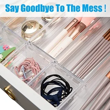 DCA 28 PCS Versatile Plastic Drawer Organizers for Home