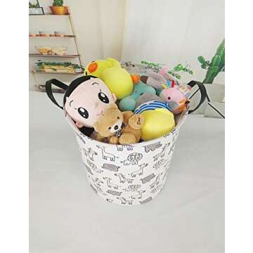 MAIZMZ Kids Hamper Baby Storage Bins Gift Toy Box Organizer Nursery Waterproof Laundry Basket Large Canvas Collapsible Chest for Boys Girls Bedroom Closet Shelf Room Decor