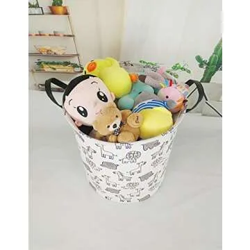 MAIZMZ Kids Hamper Baby Storage Bins Gift Toy Box Organizer Nursery Waterproof Laundry Basket Large Canvas Collapsible Chest for Boys Girls Bedroom Closet Shelf Room Decor