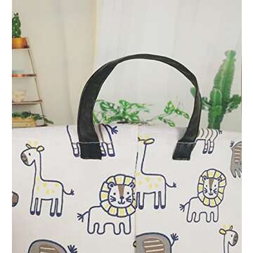 MAIZMZ Kids Hamper Baby Storage Bins Gift Toy Box Organizer Nursery Waterproof Laundry Basket Large Canvas Collapsible Chest for Boys Girls Bedroom Closet Shelf Room Decor