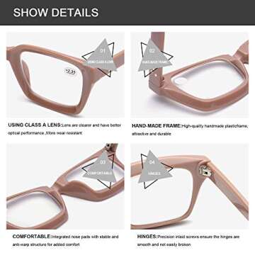 Stylish ZUVGEES Retro Reading Glasses for All Faces