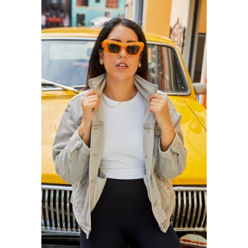 Stylish Karsaer Retro Vintage Cateye Square Sunglasses
