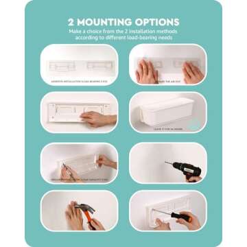 Baffect 2 pcs Under Sink Organizers Pull Out Cabinet Organizer Slide Out Plastic Storage Drawers Sliding Basket for Kitchen Bathroom Undersink (White)