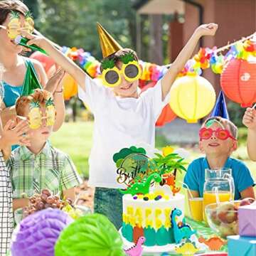 Kabcifea 12 Pcs Tropical Pineapple Fruit Glasses