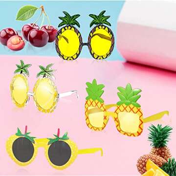 Kabcifea 12 Pcs Tropical Pineapple Fruit Glasses