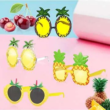 Kabcifea 12 Pcs Tropical Pineapple Fruit Glasses