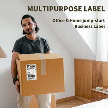 L LIKED 3000 Labels Fanfold 4" x 6" Direct Thermal Labels, with Perforated line for Thermal Printers - Compatible with Zebra & Rollo Printer (4" x 6" - 3000 Labels)