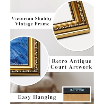 Vintage Gold Framed Wall Art - Elegant Nature Canvas Prints