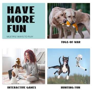 Nocciola 5 PCS No Stuffing Crinkle Dog Squeaky Toys, Durable Dog Toys for Tug of War, Tough Dog Toys for Small Medium Large Dogs & Aggressive Chewers, Puppy Dog Toys to Keep Them Busy