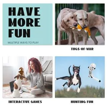 Nocciola 5 PCS No Stuffing Crinkle Dog Squeaky Toys, Durable Dog Toys for Tug of War, Tough Dog Toys for Small Medium Large Dogs & Aggressive Chewers, Puppy Dog Toys to Keep Them Busy