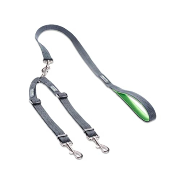 Mighty Paw Double Dog Leash - Tangle-Free, Adjustable Split Lead for Two Dogs