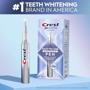 Crest 3DWhite Teeth Whitening Pen, Easy-to-Use, Conveniently Erases Surface Stains, Teeth Whitening Products