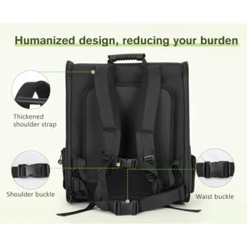 Pecute Pet Carrier Backpack, Dog Carrier Backpack, Expandable with Breathable Mesh for Small Dogs Cats Puppies, Pet Backpack Bag for Hiking Travel Camping Outdoor Hold Pets Up to 18 Lbs