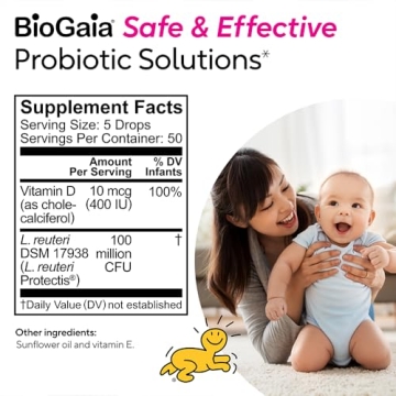 BioGaia Baby Probiotic Drops for Colic Gas Relief Vitamin D