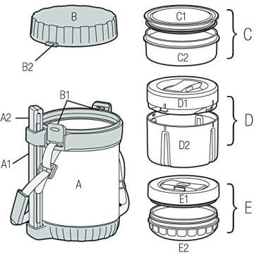 THERMOS All-In-One Vacuum Insulated Meal Carrier, Smoke
