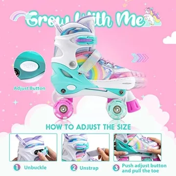Adjustable Light Up Roller Skates for Kids - SULIFEEL