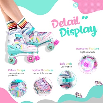 Adjustable Light Up Roller Skates for Kids - SULIFEEL