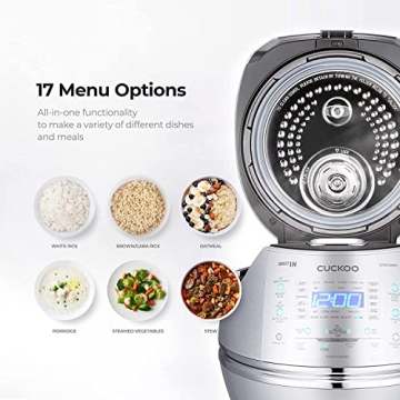 CUCKOO Induction Heating Rice Cooker 10-Cup Stainless Steel