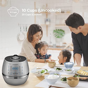 CUCKOO Induction Heating Rice Cooker 10-Cup Stainless Steel