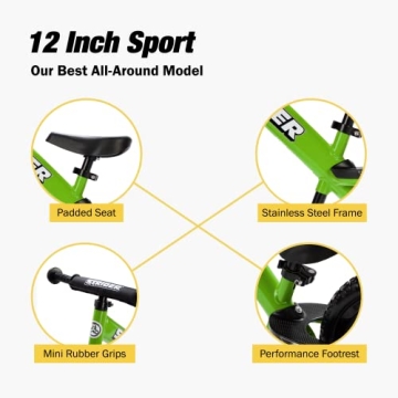 Strider 12” Sport Bike for Kids 1-5 - Adjustable & Safe