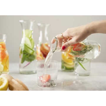 Kook's Elegant Glass Carafe Set - 6 Versatile Pitchers
