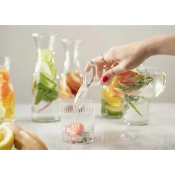 Kook's Elegant Glass Carafe Set - 6 Versatile Pitchers