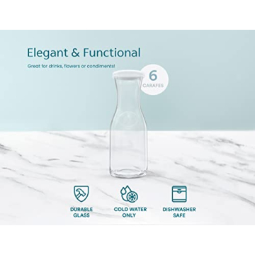 Kook's Elegant Glass Carafe Set - 6 Versatile Pitchers