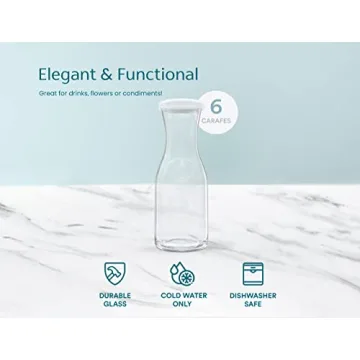 Kook's Elegant Glass Carafe Set - 6 Versatile Pitchers