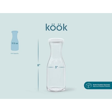 Kook's Elegant Glass Carafe Set - 6 Versatile Pitchers