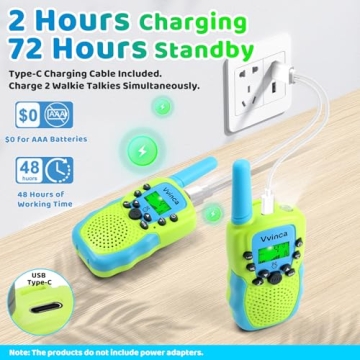 Vvinca Walkie Talkies - Rechargeable Kids Communication Toy