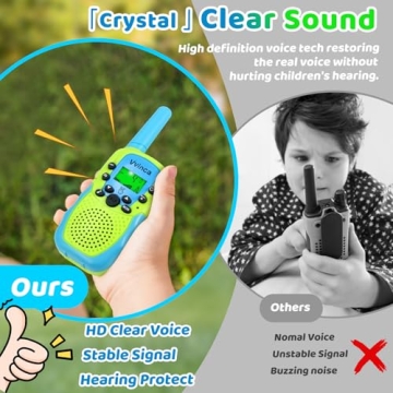 Vvinca Walkie Talkies - Rechargeable Kids Communication Toy