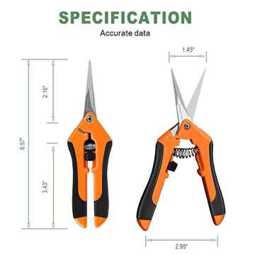 DAMOTEC Hand Pruner， Pruning Shear，Garden clippers, snip scissors, ratchet pruning shears, work 3 times easier, gardening tools, sharp garden scissors, arthritis weak hand snips (Orange)