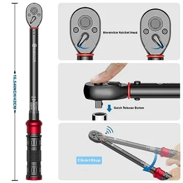 SUERCUP 1/2-inch Drive Torque Wrench for Precision Maintenance