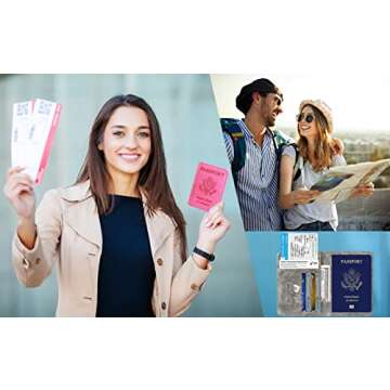 Passport Holder Cover Wallet Travel Essentials RFID Blocking Leather Card Case International Travel Must Haves Travel Accessories for Women Men(101#Coffee Grey)
